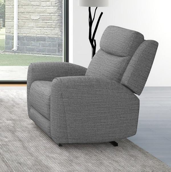 English Elm Contemporary Sandbach Manual Glider Recliner with Padded Track Arms, Smooth Motion, Soft Neutral Fabric Upholstery Gray 44 L x 31 W x 26 H B2741P385164