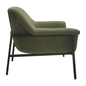 JLA Home Chapel Hill - Accent Chapel Hill Sabrina modern accent chair with plush foam, slim black steel legs, ready-assembled seating Green CH100-0010