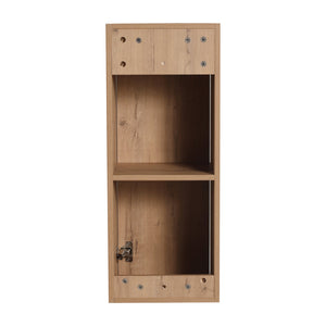 English Elm 12" Wall-Mounted Bathroom Side Cabinet with Soft-Close Hinges, Hidden Handle, Water-Resistant Finish W999P196498
