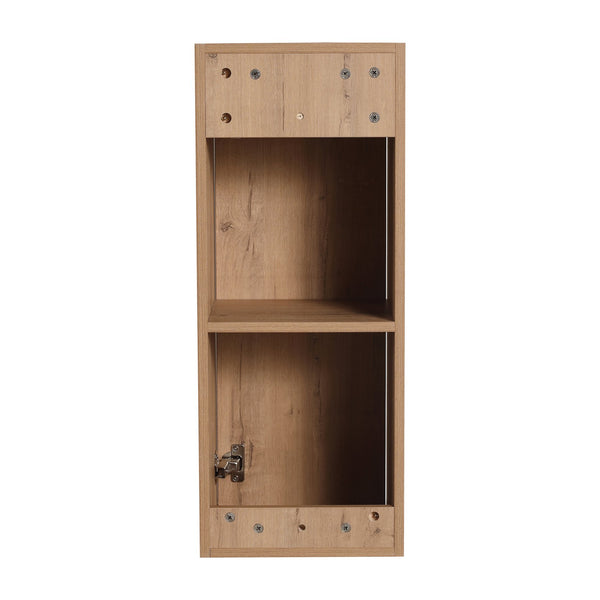 English Elm 12" Wall-Mounted Bathroom Side Cabinet with Soft-Close Hinges, Hidden Handle, Water-Resistant Finish W999P196498