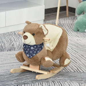 English Elm Qaba Giraffe Plush Toddler Rocking Ride on Toy with Sound and Safety Belt W2225P200498