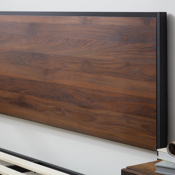 English Elm Edenbrook Carson King Platform Bed Frame in White Oak & Metal — Adjustable Base Ready, 800 lb Capacity B350P394810