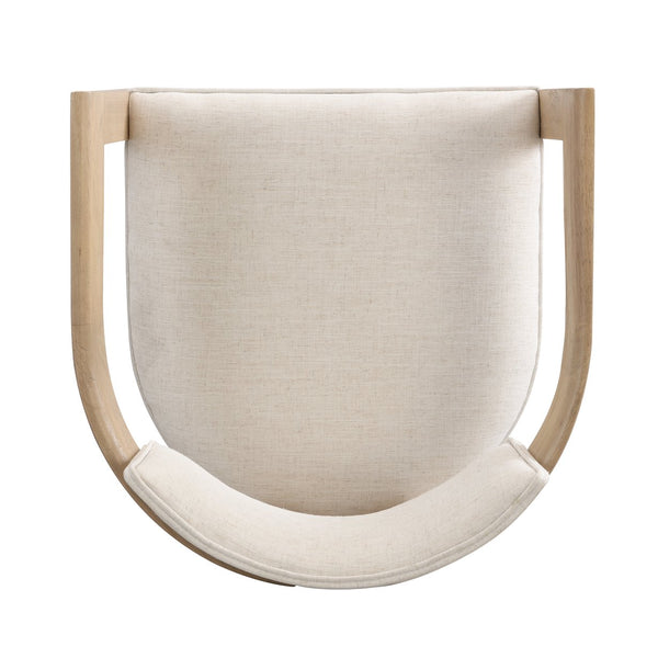 English Elm Christopher Knight Home® - N771P197053H Bouclé Upholstered Dining Chair with Wire-Brushed Rubberwood Frame, Modern Comfort Beige N771P361737A