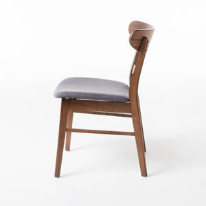 English Elm [video] Rubberwood Dining Chairs Set of 2 Upholstered Mid-century Seats for Modern Homes 58915.00DGY