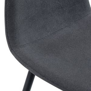 English Elm Modern Quilted Pu Leather Barstools Set of Two with Black Metal Legs for Kitchen Islands W1151P242028