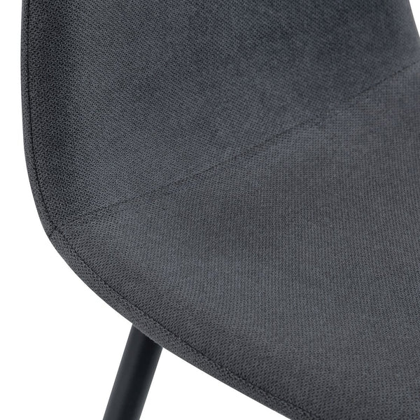 English Elm Modern Quilted Pu Leather Barstools Set of Two with Black Metal Legs for Kitchen Islands W1151P242028