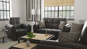 English Elm Primenest Skyhaven Convertible Armchair With Storage - Stylish Sleeper For Small Spaces, Black-Pu B030P286176-GIGA