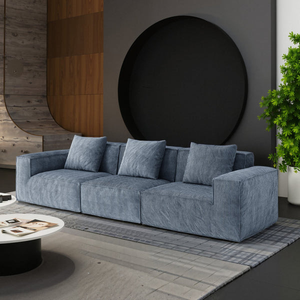 English Elm Belfin Modular Floor Sectional Sofa Convertible Cloud Lounger for Living Room or Studio W3147S00002