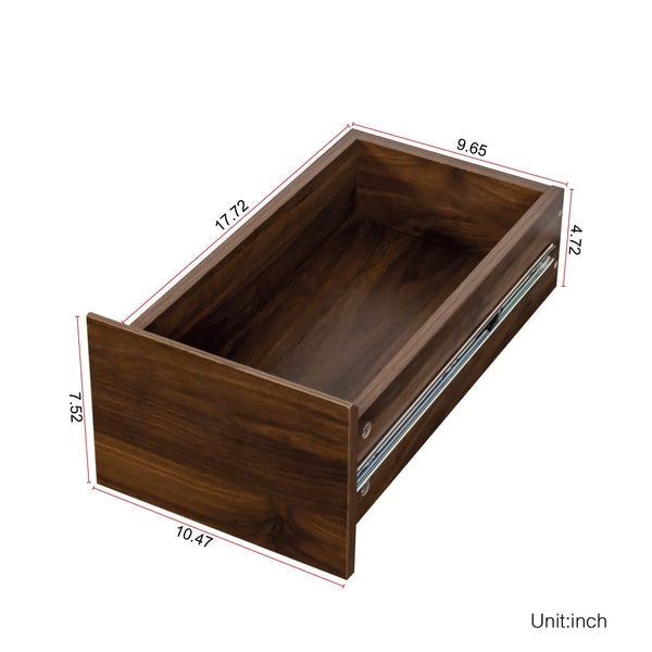 English Elm 70.87" H Modern Wooden Tall Storage Cabinet With 4 Display Shelves, 3 Drawers For Home & Office W331P281203