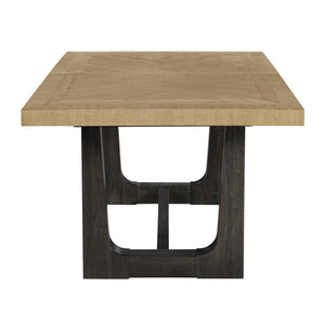 English Elm Wallace & Bay - Caramel Dining Table: Stylish Trestle Design With Rich Wood Finish, Perfect For Family Meals & Entertaining B361P406178-GIGA