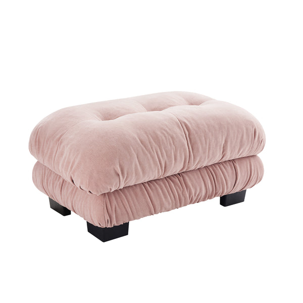 English Elm 27 Chenille Upholstered Modular Ottoman Soft Foam Cushion for Living or Bedroom W714P253479