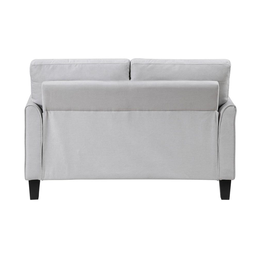 English Elm Modern Upholstered Loveseat with Plush Cushions and Tapered Wood Legs for Cozy Stylish Compact Living Room Seating Gray 46 L x 26 W x 22 H B011P379745