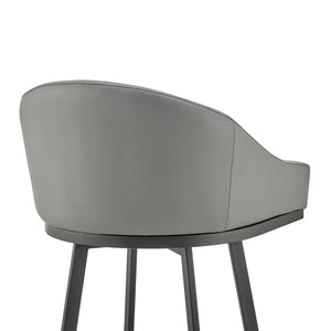 English Elm Eleanor Swivel Barstool Upholstered Faux Leather Seat for Kitchen Island or Pub B2736P464893