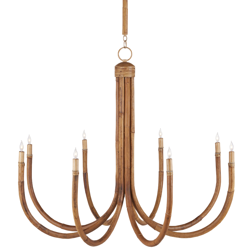 Samsara Chandelier - Stunning Rattan Design, Adjustable Height, Coastal Style, Perfect for Modern Spaces