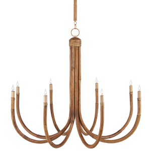 Samsara Chandelier - Stunning Rattan Design, Adjustable Height, Coastal Style, Perfect for Modern Spaces