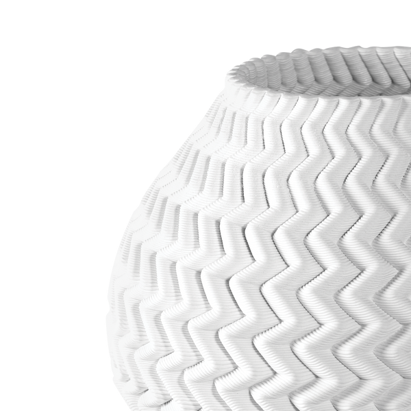 Plisse Contemporary 3D-Printed Ceramic Vase - A Timeless Blend of Modern Design and Artisan Craftsmanship