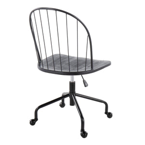 English Elm Contemporary Sculpted Low Back Task Chair with Chrome Base for Home Office B202P223954
