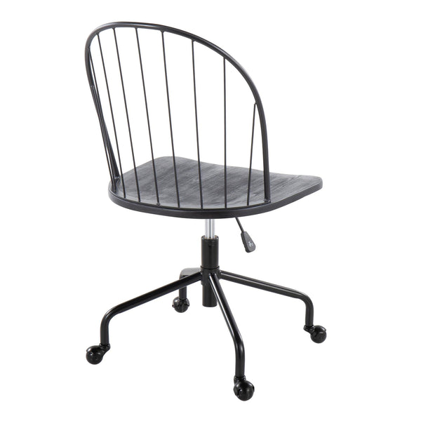 English Elm Contemporary Sculpted Low Back Task Chair with Chrome Base for Home Office B202P223954