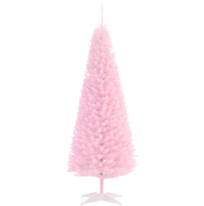 English Elm Christmas Pencil Tree 5 Foot Slim Artificial with 294 Branch Tips for Small Spaces T3971P415285