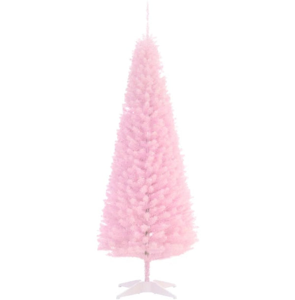 English Elm Christmas Pencil Tree 5 Foot Slim Artificial with 294 Branch Tips for Small Spaces T3971P415285