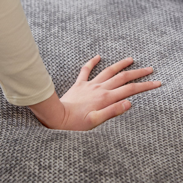 English Elm 98.5" 3-seater sofa with upholstered armrests and plush cushions, modern linen sofa with high weight capacity Grey W1193S00143