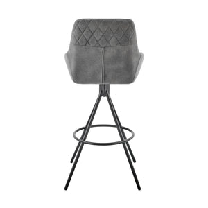 English Elm Mornix Charcoal 26" Counter Height Bar Stool with Durable Fabric, Modern Metal Frame, Easy Assembly B2736P268574