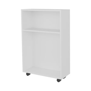 English Elm Concho Compact Rolling Storage Cart with Scratch-Resistant Shelves, Smooth Wheels for Small Spaces B128P375297