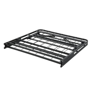 English Elm Black Metal Platform Bed Frame Queen High-Profile Foldable Design for Easy Assembly, Headboard Mountable Black 39.25 L x 38.75 W x 4.25 H B011P197729