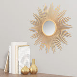 Madison Park Fiore  Sunburst Wall Decor Mirror 14.5"D MP160-0230 Gold