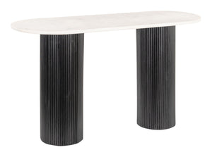 Izola Console Table White & Black 110230 Zuo Modern