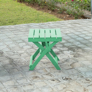 English Elm Seaview Recycled Hdpe Outdoor Folding Side Table Uv Resistant Patio Deck Use Green B2745P409726