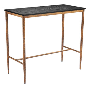 Nida Bar Table Black & Bronze 109970 Zuo Modern