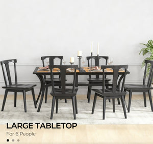 English Elm Stable Faux Wood Slatted Patio Dining Table Seats Six with Umbrella Hole T3971P428205