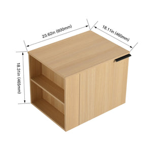 English Elm 24" Oak Bathroom Vanity Sink Cabinet - Modern Design, Soft-Close Doors, Great Storage For Small Spaces W1972P204940