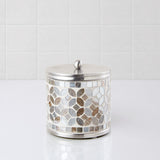 Croscill Seville Glam/Luxury Mosaic Glass Jar CC71-0036 Silver