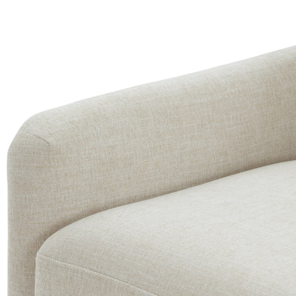 English Elm Torrance Swivel Accent Chair with Antique Brass Nailhead Trim for Modern Living Beige B050P451389