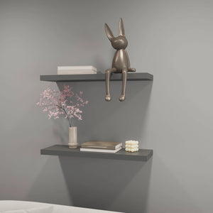 English Elm Matt Grey Floating Shelf recessed 31.5" minimalist matte grey wall shelf for books, décor, space-saving style B062P252141