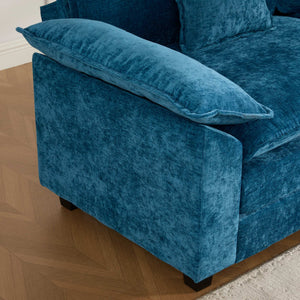 English Elm Wider Ergonomic Loveseat with Breathable Chenille Upholstery, Modular Design, Plush Double-Layer Cushioning W1143S00039 W1143S00039