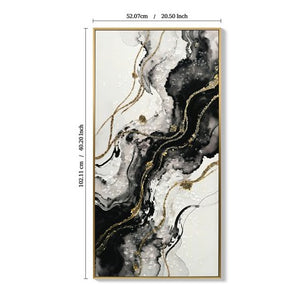 English Elm Large Abstract Diptych Canvas Set Hand Painted Gold Textured Minimalist Wall Decor W3374P419285