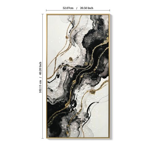 English Elm Large Abstract Diptych Canvas Set Hand Painted Gold Textured Minimalist Wall Decor W3374P419285