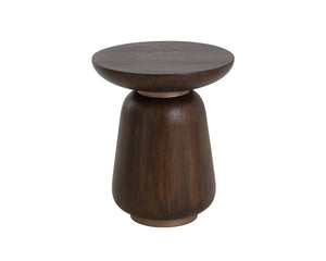 Sunpan KIRI End Table: Mid-Century Modern Accent with Concrete and Wood-Grain Finish for Timeless Style 112476