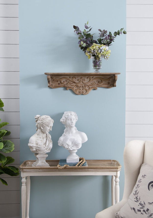 English Elm 10x9x22" Classical Female Bust Magnesium Sculpture Indoor Outdoor Garden Pedestal Accent W2078P494899
