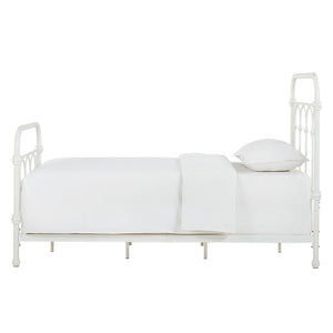 Homelegance By Top-Line Gracen Casted Knot Metal Bed White Metal