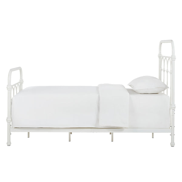 Homelegance By Top-Line Gracen Casted Knot Metal Bed White Metal