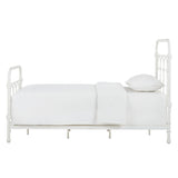 Homelegance By Top-Line Gracen Casted Knot Metal Bed White Metal