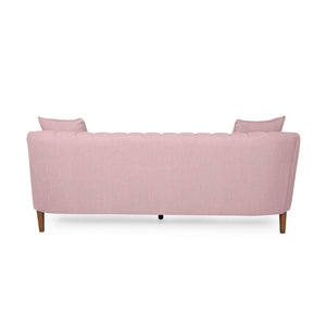 English Elm Christopher Knight Home® - 3-Seater Sofa In Blush Fabric - Contemporary Design With Tufted Accents And Cozy Pillows For Comfort 66957.00ALBLSH_66957.00BLBLSH