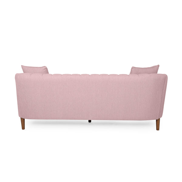 English Elm Christopher Knight Home® - 3-Seater Sofa In Blush Fabric - Contemporary Design With Tufted Accents And Cozy Pillows For Comfort 66957.00ALBLSH_66957.00BLBLSH