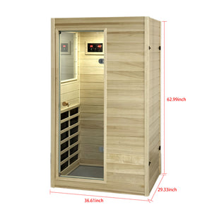 English Elm Xy-909mb-l--b European Aspen Infrared Sauna Cabin with Bluetooth and Digital Controls W5628P491822