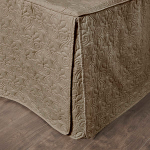 JLA Home Madison Park - 3 Madison Park Quebec Quilted Bedspread Set with Split-Corner Pleats, Box Stitching, Antimicrobial Freshness Khaki MP13-6479