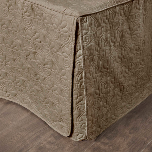 JLA Home Madison Park - 3 Madison Park Quebec Quilted Bedspread Set with Split-Corner Pleats, Box Stitching, Antimicrobial Freshness Khaki MP13-6479